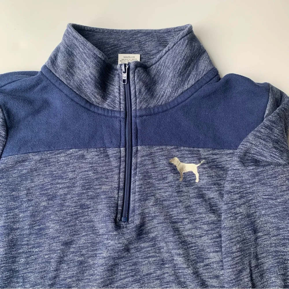 Victoria Secret PINK Hoodie with Kangaroo Pouch Size Medium Blue - Picture 2 of 6